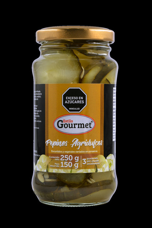 PEPINOS ESTILO GOURMET 250G AGRIDULCES